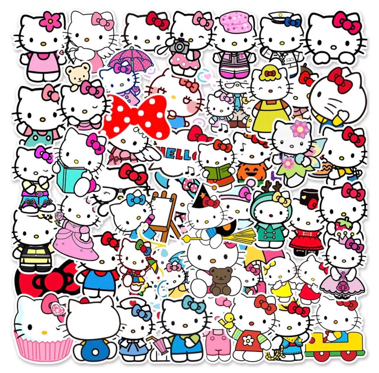 25/50 Count – Hello Kitty Japanese Character Vinyl Stickers – Stickers ...